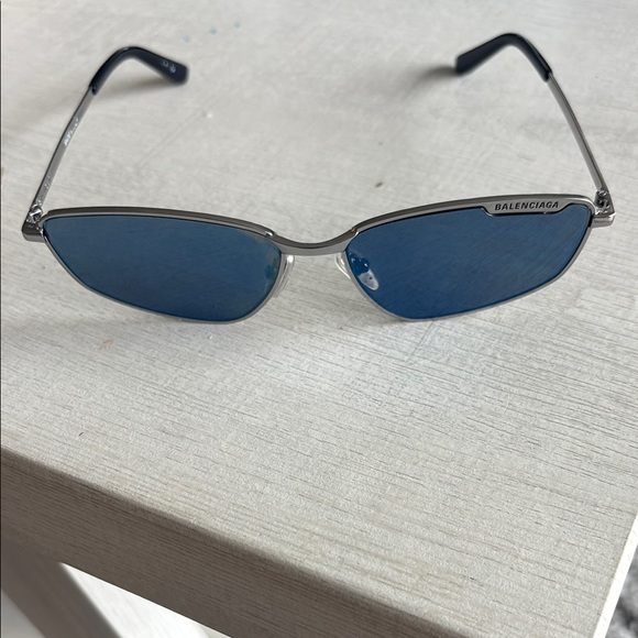 Men’s XL Balenciaga™ BB0277S 003 60 - Gunmetal/Blueflash sunglasses - Picture 1 of 10